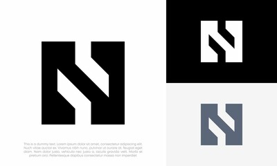 letter N logo initial vector icon design illustration
