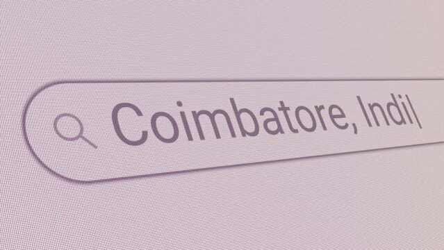 Search Bar Coimbatore India 
Close Up Single Line Typing Text Box Layout Web Database Browser Engine Concept
