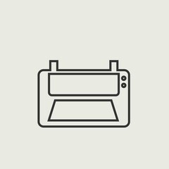 Printer  vector icon illustration sign