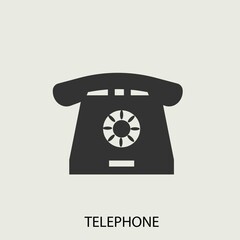 Fototapeta premium Telephone vector icon illustration sign