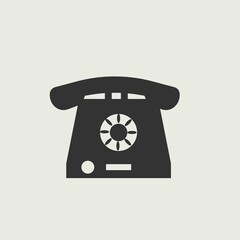 Telephone  vector icon illustration sign