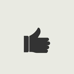 Thumbs_up vector icon illustration sign