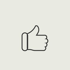 Thumbs_up vector icon illustration sign