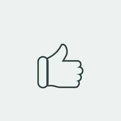 Thumbs_up vector icon illustration sign