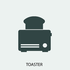 Toaster vector icon illustration sign