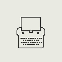 Typewriter vector icon illustration sign