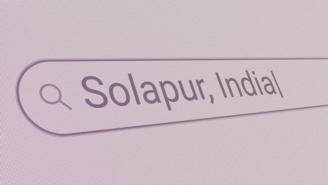 Search Bar Solapur India 
Close Up Single Line Typing Text Box Layout Web Database Browser Engine Concept