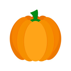 Pumpkin Icon Clipart Vegetable Flat Vector Illustration