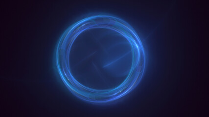 3D rendering abstract multicolor fractal light background