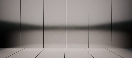 metal wall covering, metal background, light wall, walled room, concrete wall and floor