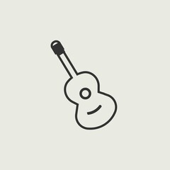 Guitar vector icon illustration sign