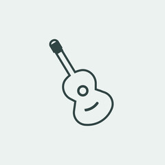 Guitar vector icon illustration sign