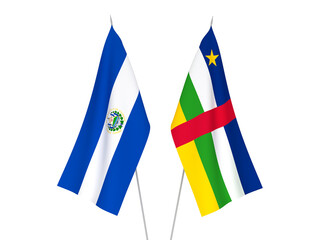 Central African Republic and Republic of El Salvador flags