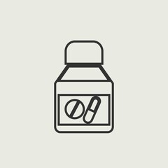 Medicine_bottle  vector icon illustration sign