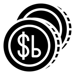 BOLIVIANO glyph icon,linear,outline,graphic,illustration