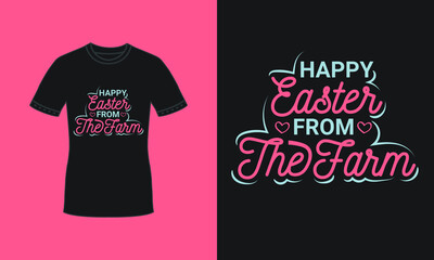 Happy easter typography t shirt design