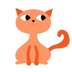 Vector illustration of a cute kitten.