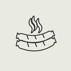 Sausage  vector icon illustration sign