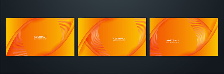 Orange yellow abstract background geometry shine and layer element vector for presentation design. Suit for business, corporate, institution, party, festive, seminar, and talks.