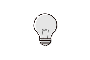 光っていない暗い豆電球：電源オフ・考え中・停電のイメージ素材