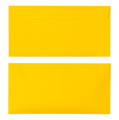 yellow envelope isolated on white background