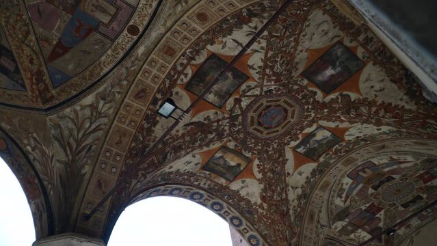 renaissence ceilings of a portico