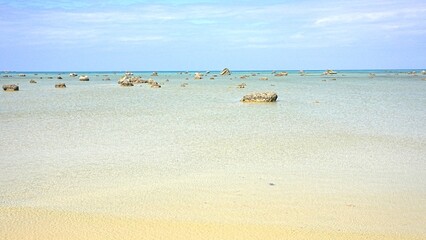 beach and sea in miyakojima city 