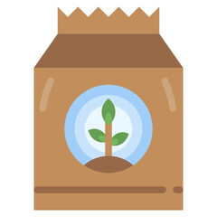 SEED BAG flat icon,linear,outline,graphic,illustration