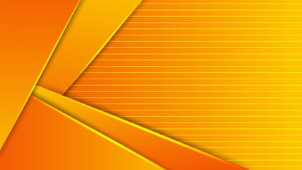 Orange yellow abstract background geometry shine and layer element vector for presentation design. Suit for business, corporate, institution, party, festive, seminar, and talks.