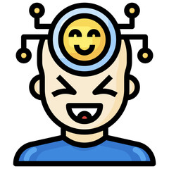 HAPPY filled outline icon,linear,outline,graphic,illustration