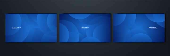 Naklejka premium Dark blue abstract background geometry shine and layer element vector for presentation design. Suit for business, corporate, institution, party, festive, seminar, and talks.