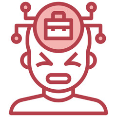 BRIEFCASE red line icon,linear,outline,graphic,illustration