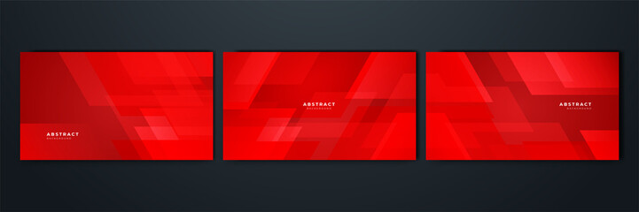 Dark red abstract background geometry shine and layer element vector for presentation design. Suit for business, corporate, institution, party, festive, seminar, and talks.