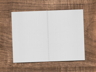 何にでも使える机の上の自由帳、真っ白無地の見開きノート