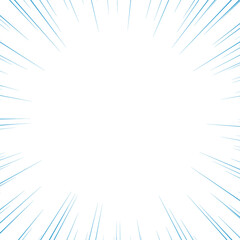 青色の正方形の集中線のベクター素材