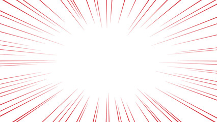 Obraz premium 赤色の集中線のベクター素材