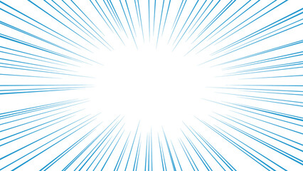 Obraz premium 青色の集中線のベクター素材