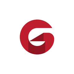 Fototapeta premium letter G with 3d perspective logo design