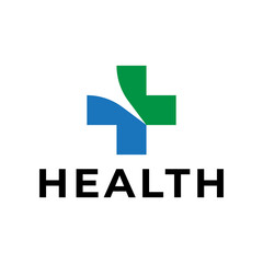 medical health plus cross logo design