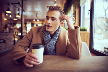 guy drinking coffee