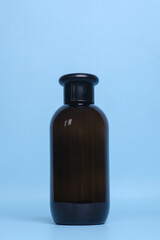 Bottle packaging for mock up isolated on pastel blue background