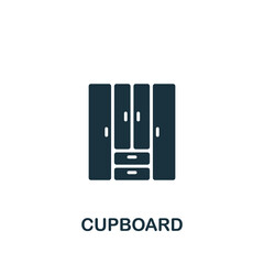 Cupboard icon. Monochrome simple Cupboard icon for templates, web design and infographics