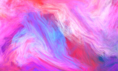 Fototapeta na wymiar Marble, paint, liquid abstract colorful fractal in blue and pink color. Texture background