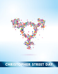 Christopher street day Poster blue pink