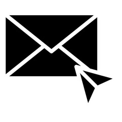 MAIL glyph icon,linear,outline,graphic,illustration