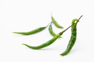 green chili pepper path isolated