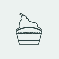 Muffins vector icon illustration sign