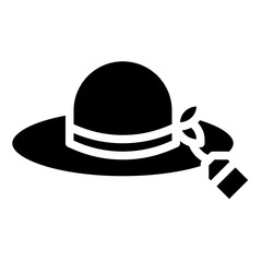 PAMELA HAT glyph icon,linear,outline,graphic,illustration