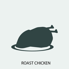 Roast_chicken  vector icon illustration sign