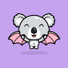 Cute Koala Character Mascot Cartoon Vector Illustration.